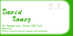 david koncz business card